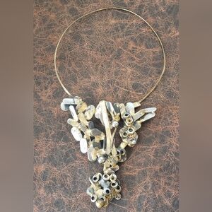 Vintage Richard Bitterman Signed Brutalist Industrial Mixed Metals Wearable Art